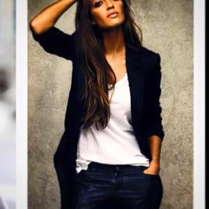 black and white outfit