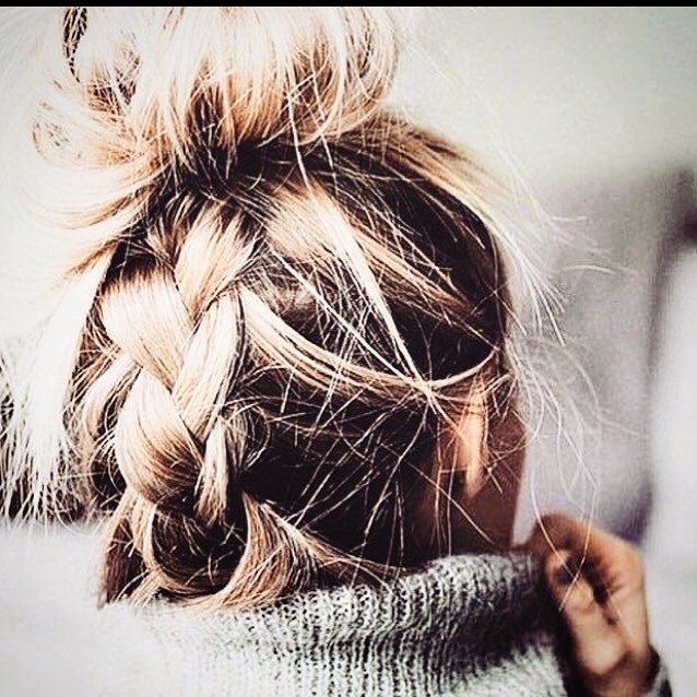 boho hair braid and bun